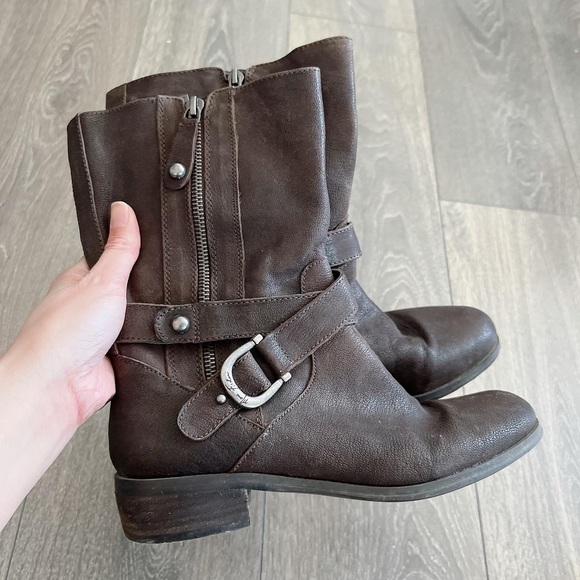 MARC FISHER Women’s Brown Leather Boots - Picture 1 of 9